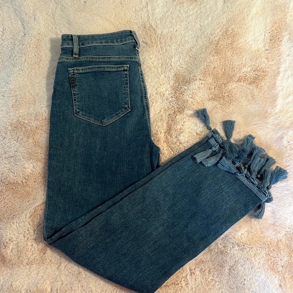 Paige Denim Jacqueline Straight with Tassel Hem